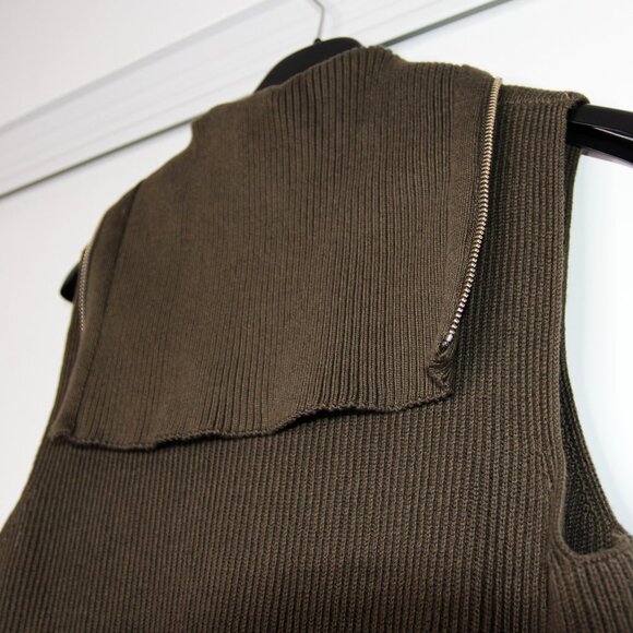 BNWT AW21 MAISON MARGIELA MM6 KNIT UP ZIP UP DRESS M - Picture 5 of 12